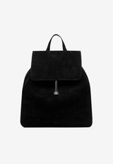 Tom Ford T-line Perforated Suede Flap Backpack Black H0715-ICL121Y NAA