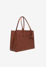 Tom Ford T-line Grained Leather East-West Tote Bag Brown H0716-LCL600S ECO