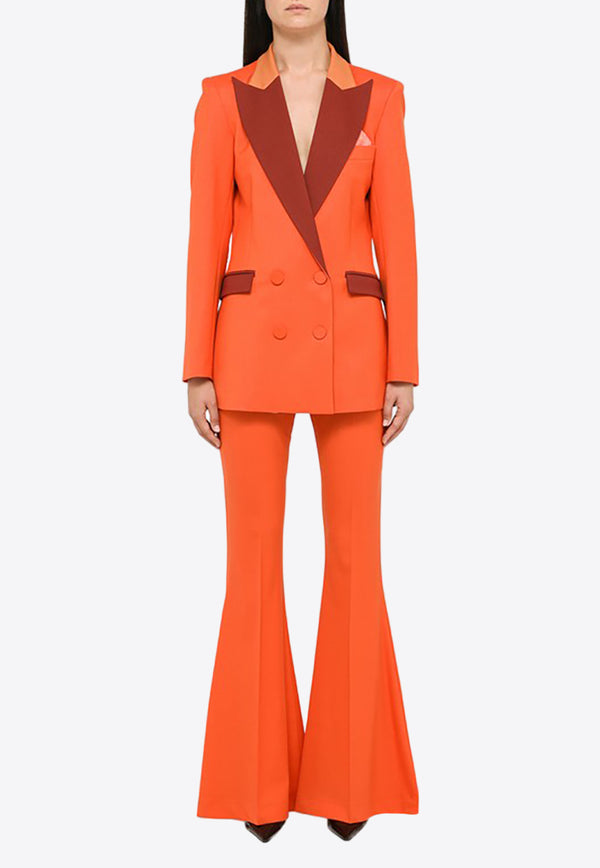 Hebe Studio Bianca Double-Breasted Suit  Orange H222BIBZWOLC/L_HEBE-ORNDRE