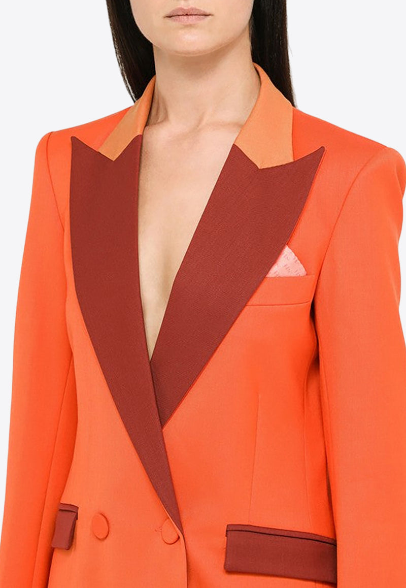 Hebe Studio Bianca Double-Breasted Suit  Orange H222BIBZWOLC/L_HEBE-ORNDRE