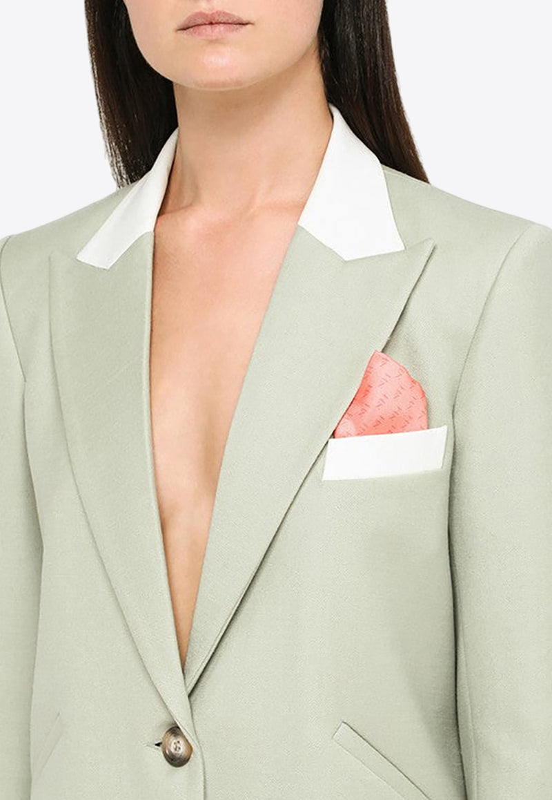 Hebe Studio Diane Single-Breasted Suit Green H222DIBZFLNC/L_HEBE-AGVCRE