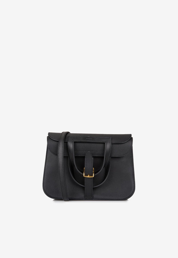 Halzan 22 in Black Swift Leather with Gold Hardware