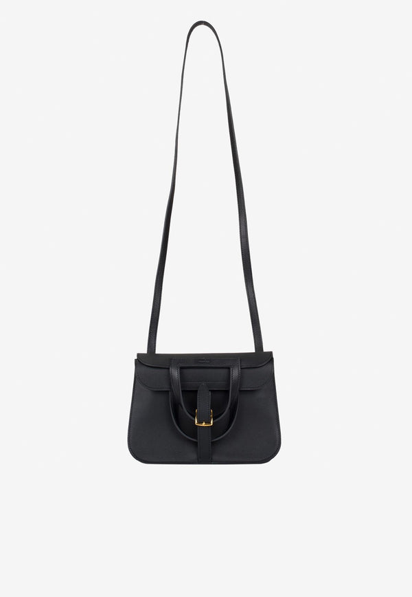 Halzan 22 in Black Swift Leather with Gold Hardware