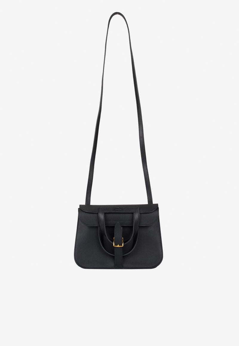 Halzan 22 in Black Swift Leather with Gold Hardware