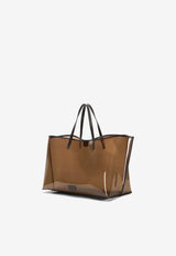 Staud Large Christos Plexi Tote Bag Brown H25S7007TB_BROWN