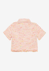 Givenchy Kids Girls 4G Logo Jacquard Tweed Shirt Multicolor H30017-ACO/O_GIV-Z40