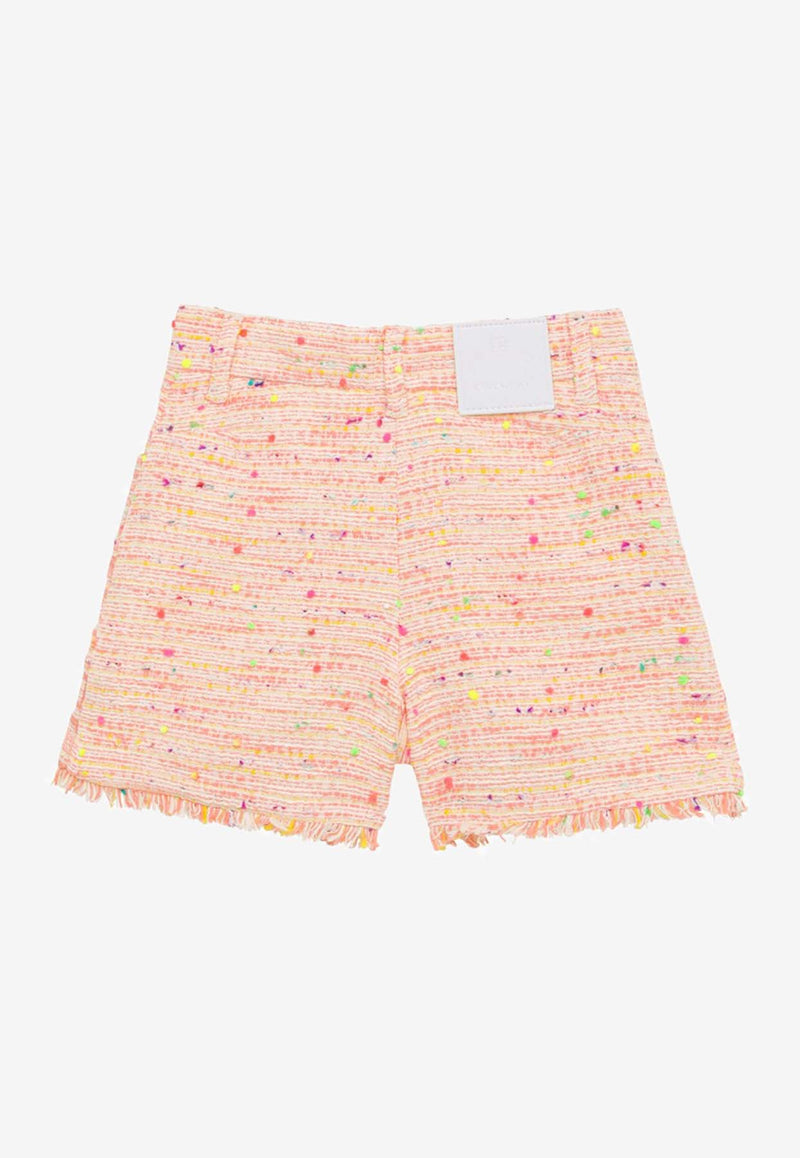 Givenchy Kids Girls 4G Logo Jacquard Tweed Shorts Multicolor H30066-ACO/O_GIV-Z40