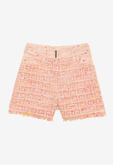 Givenchy Kids Girls 4G Logo Jacquard Tweed Shorts Multicolor H30066-BCO/O_GIV-Z40