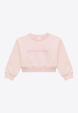 Givenchy Kids Girls Logo Print Cropped Sweatshirt Pink H30067-BCO/O_GIV-44Z