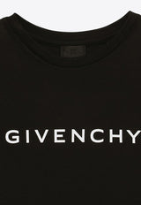 Givenchy Kids Girls Logo Print Crewneck T-shirt Black H30074-BCO/O_GIV-09B