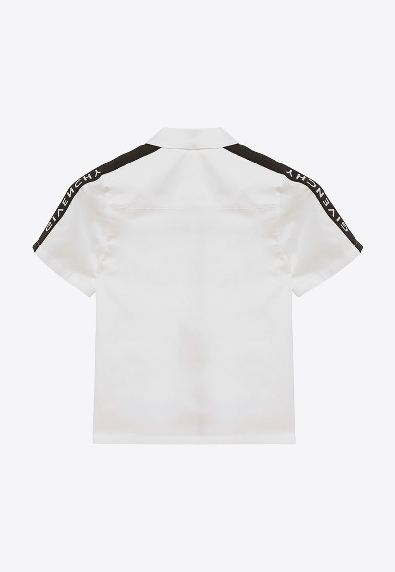 Givenchy Kids Boys Zip-Up Short-Sleeved Shirt White H30115-BCO/O_GIV-10P