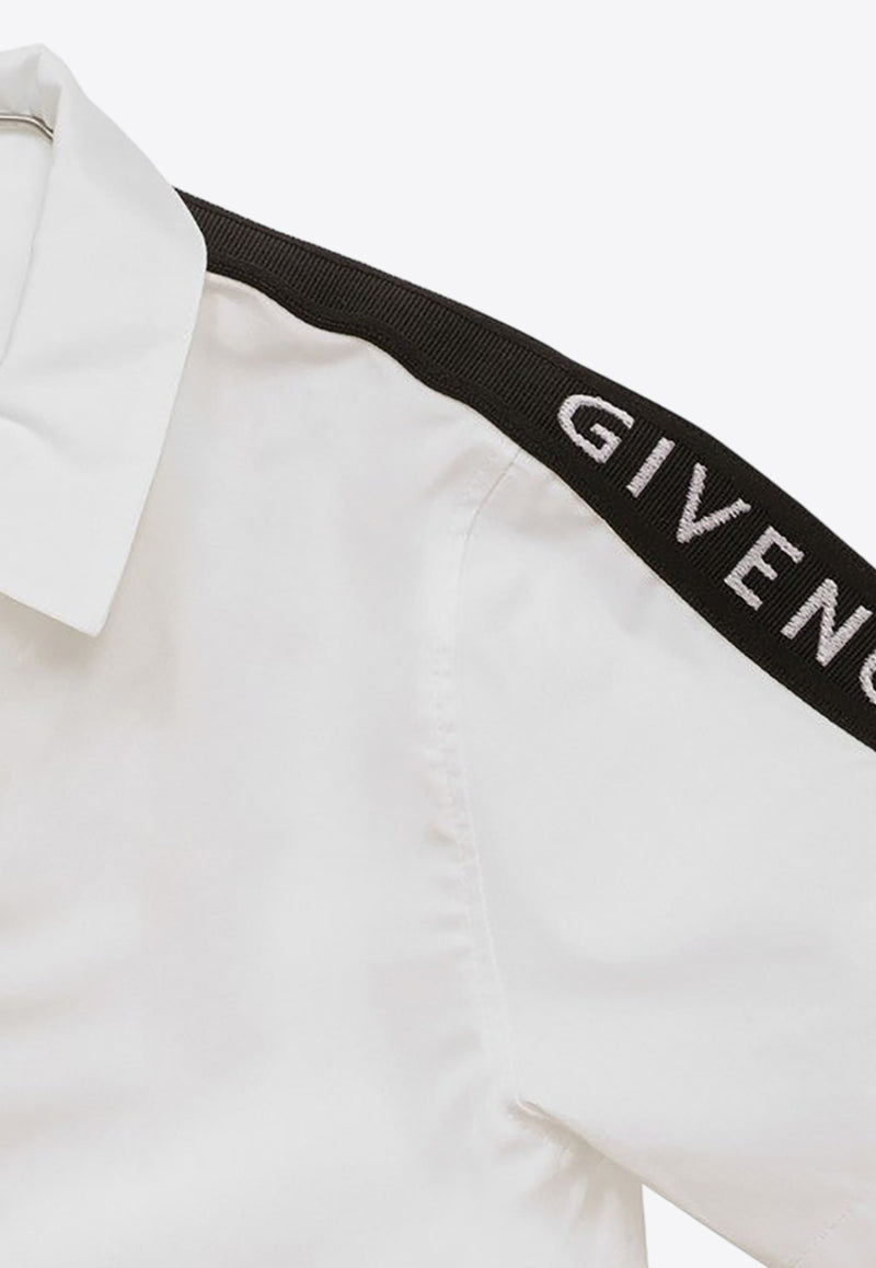 Givenchy Kids Boys Zip-Up Short-Sleeved Shirt White H30115-BCO/O_GIV-10P