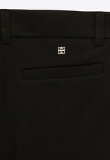 Givenchy Kids Boys Tailored Pants with Side Logo Band Black H30127-ACO/O_GIV-09B