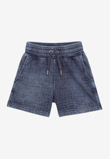 Givenchy Kids Boys 4G Logo Denim Shorts Blue H30133-BCO/O_GIV-Z01