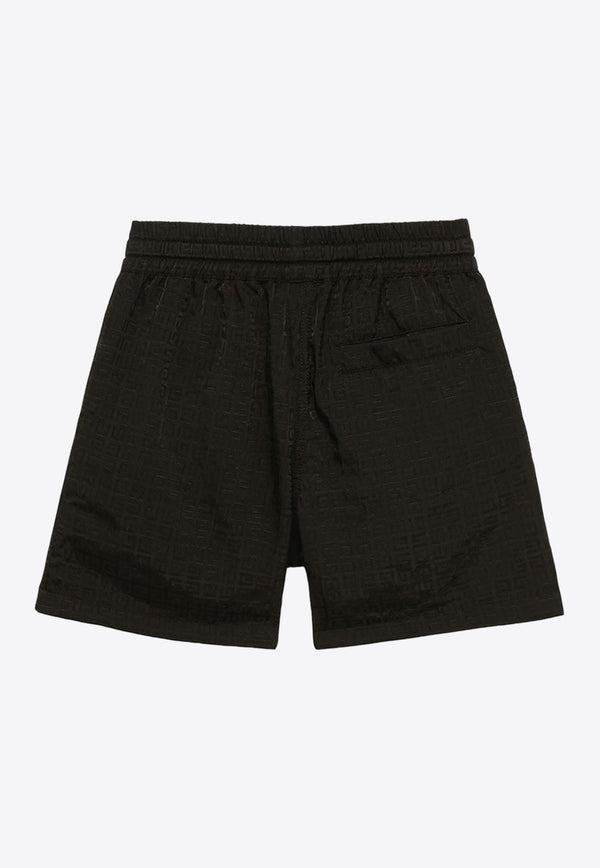Givenchy Kids Boys 4G Monogram Nylon Swim Shorts Black H30136-ANY/O_GIV-09B
