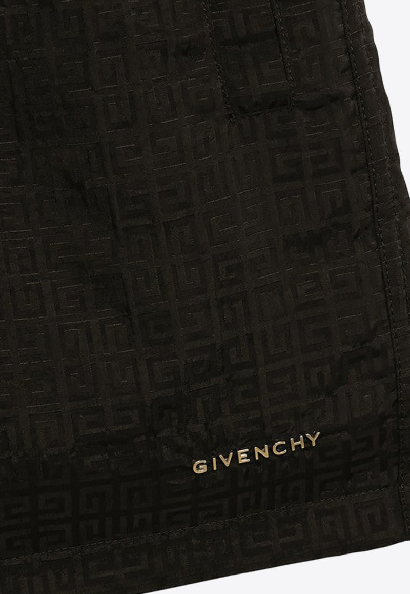 Givenchy Kids Boys 4G Jacquard Nylon Swim Shorts Black H30136-BNY/O_GIV-09B