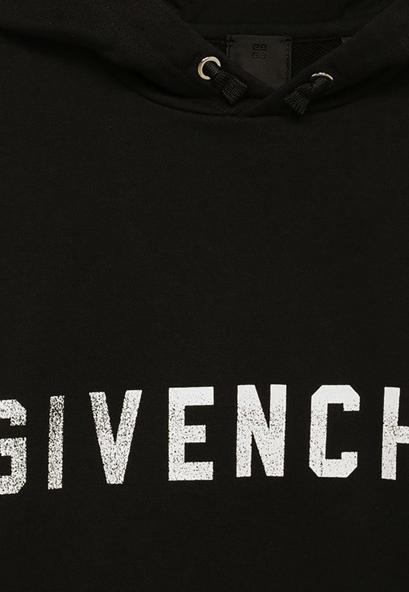 Givenchy Kids Boys Logo Print Hooded Sweatshirt Black H30146-BCO/O_GIV-09B