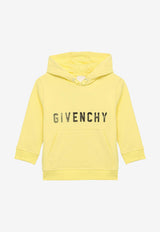 Givenchy Kids Boys Logo Print Hooded Sweatshirt Yellow H30146-CCO/O_GIV-518