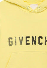 Givenchy Kids Boys Logo Print Hooded Sweatshirt Yellow H30146-CCO/O_GIV-518