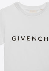 Givenchy Kids Boys Logo Print Crewneck T-shirt White H30159-ACO/O_GIV-10P