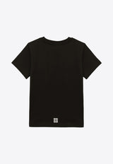 Givenchy Kids Boys Logo Print Crewneck T-shirt Black H30159-BCO/O_GIV-09B