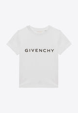 Givenchy Kids Boys Logo Print Crewneck T-shirt White H30159-BCO/O_GIV-10P