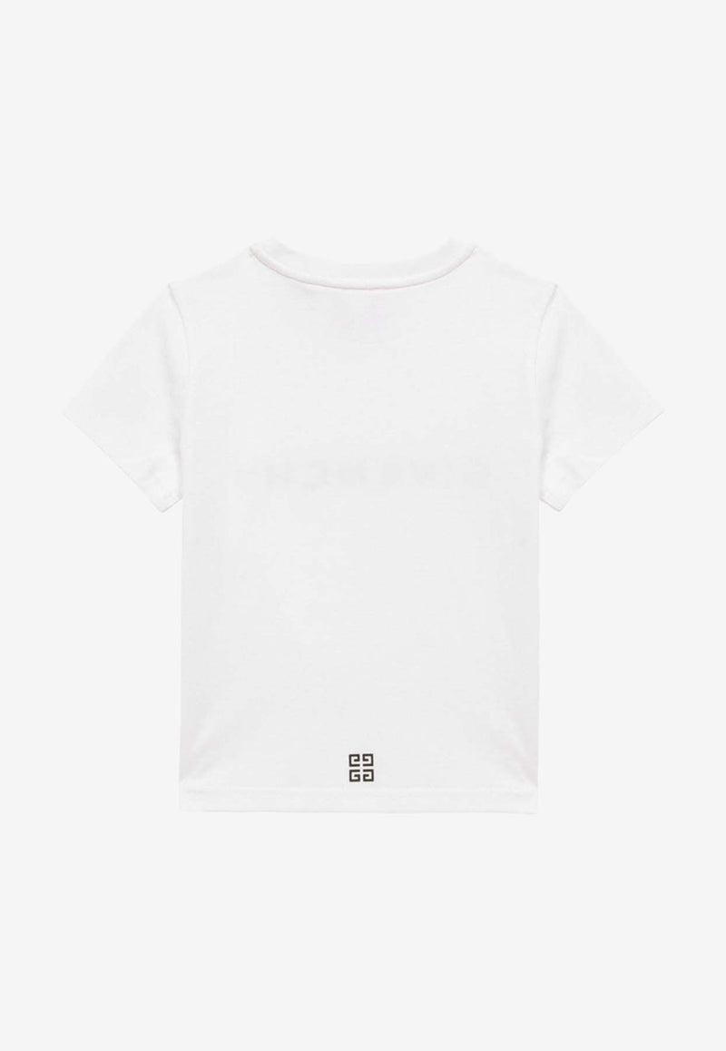 Givenchy Kids Boys Logo Print Crewneck T-shirt White H30159-CCO/O_GIV-10P