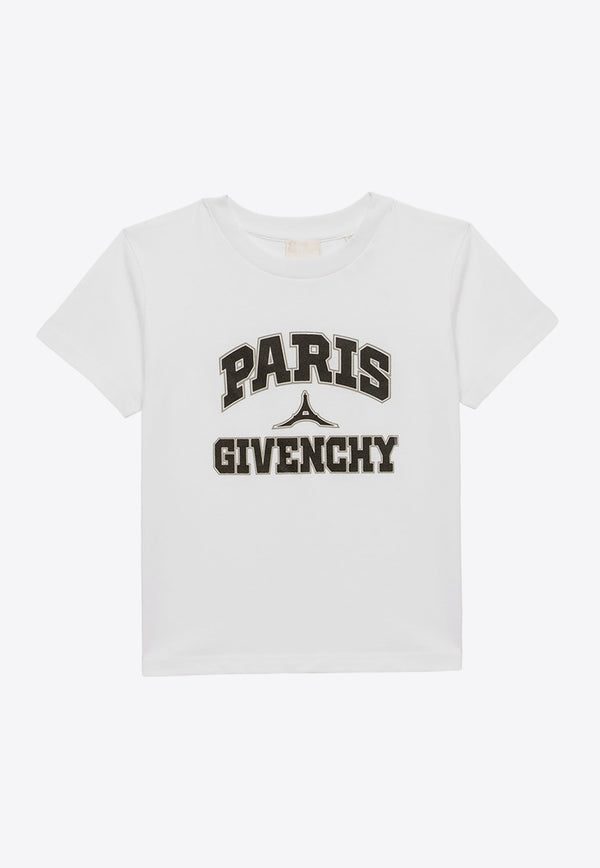 Givenchy Kids Boys Paris Logo T-shirt White H30161-ACO/O_GIV-10P