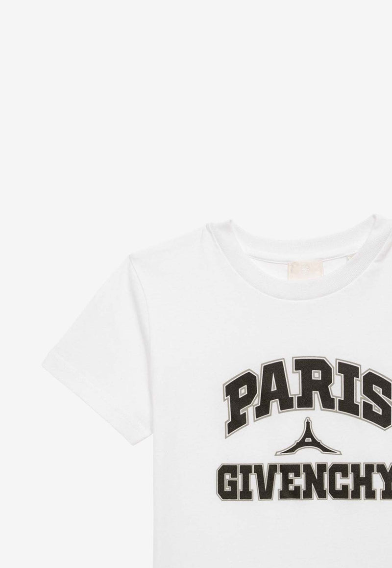 Givenchy Kids Boys Paris Logo T-shirt White H30161-CCO/O_GIV-10P