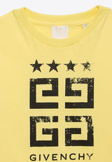 Givenchy Kids Boys 4G Stars Logo T-shirt Yellow H30162-BCO/O_GIV-518