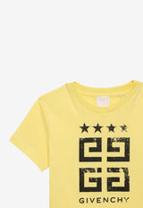 Givenchy Kids Boys 4G Stars Logo T-shirt Yellow H30162-CCO/O_GIV-518