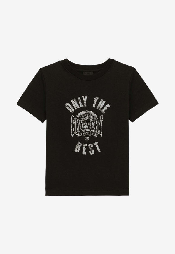 Givenchy Kids Boys Only The Best Logo T-shirt Black H30163-CCO/O_GIV-09B