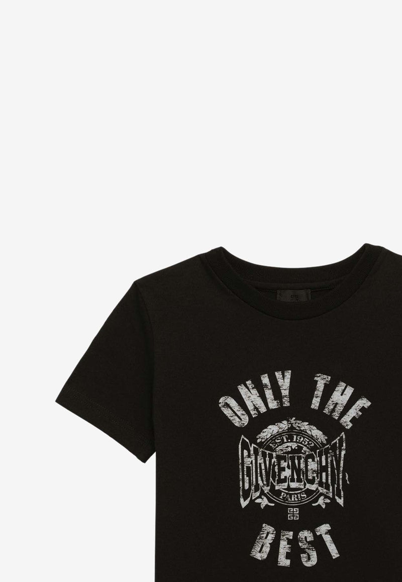 Givenchy Kids Boys Only The Best Logo T-shirt Black H30163-CCO/O_GIV-09B