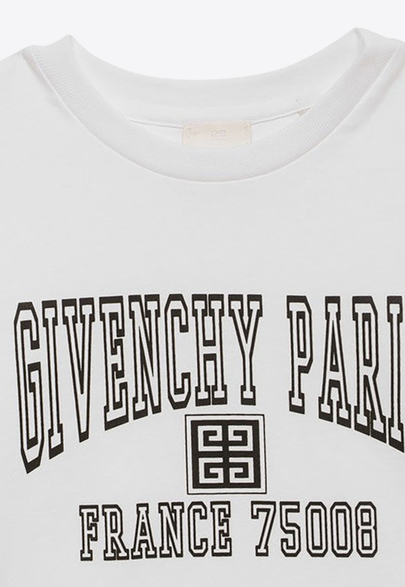 Givenchy Kids Boys Logo Print Crewneck T-shirt White H30164-BCO/O_GIV-10P