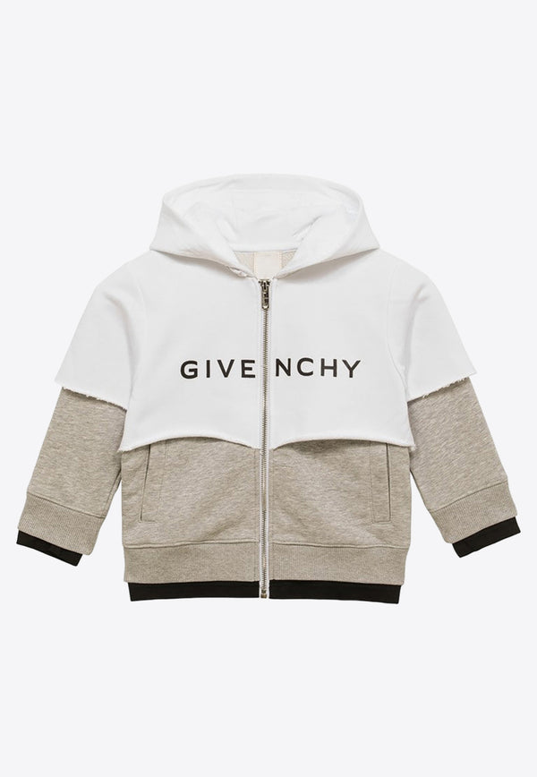 Givenchy Kids Boys Layered Zip-Up Hoodie Multicolor H30177-BCO/O_GIV-N00