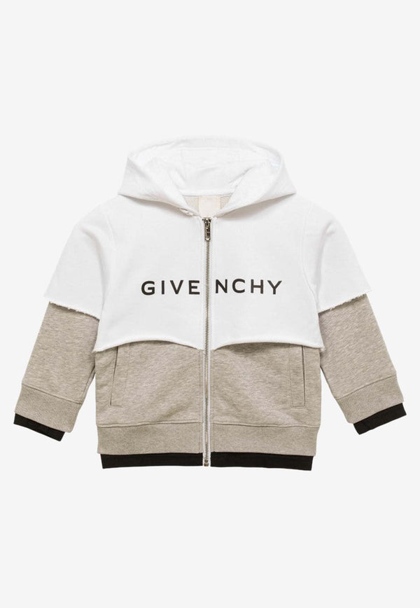 Givenchy Kids Boys Layered Zip-Up Hoodie Multicolor H30177-CCO/O_GIV-N00