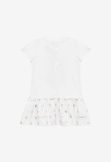 Givenchy Kids Baby Girls Laminated 4G Stars Dress White H30192-ACO/O_GIV-10P