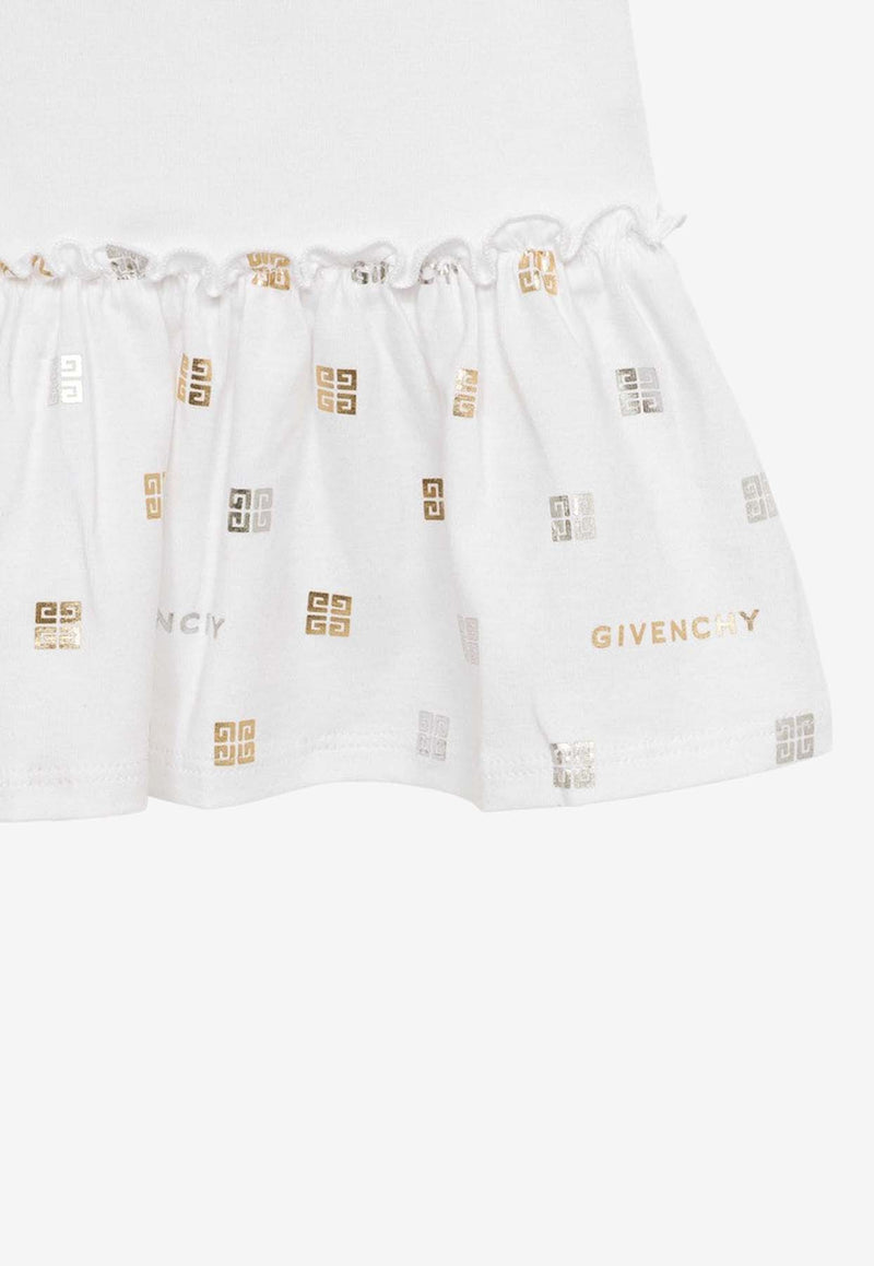 Givenchy Kids Baby Girls Laminated 4G Stars Dress White H30192-ACO/O_GIV-10P