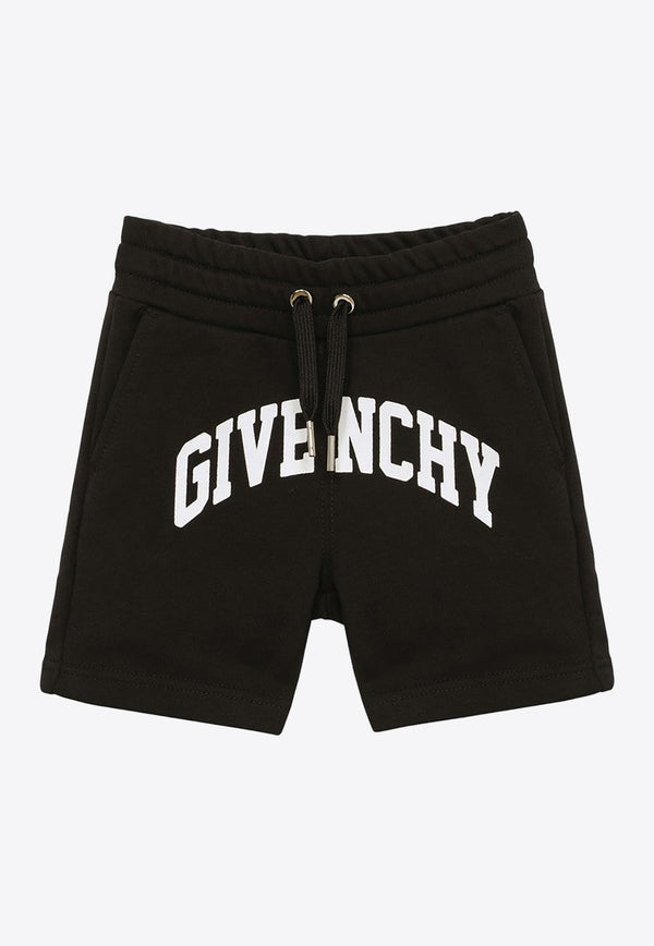 Givenchy Kids Boys Logo Print Drawstring Shorts Black H30212-BCO/O_GIV-09B