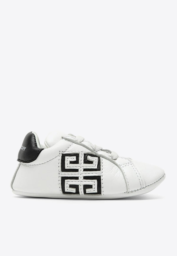 Givenchy Kids Babies 4G Logo Leather Sneakers White H30225LE/O_GIV-10P