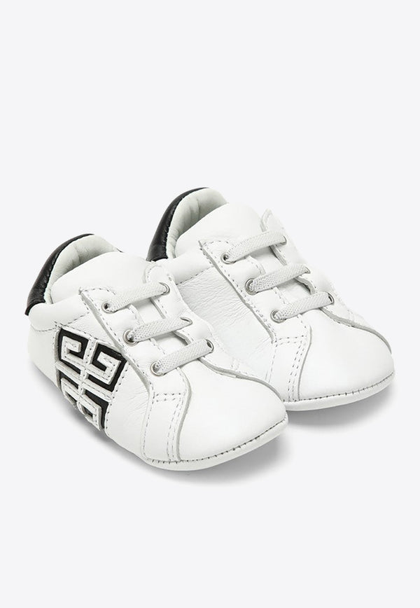 Givenchy Kids Babies 4G Logo Leather Sneakers White H30225LE/O_GIV-10P