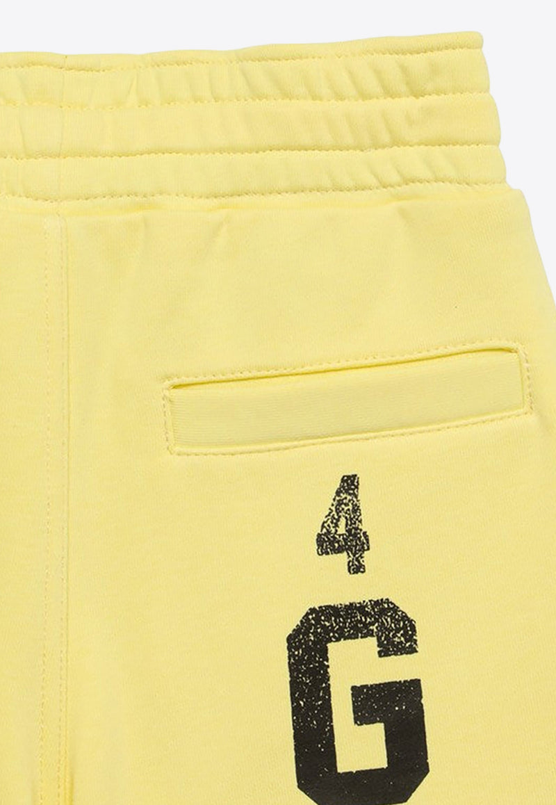 Givenchy Kids Boys Logo Print Drawstring Shorts Yellow H30281-BCO/O_GIV-518