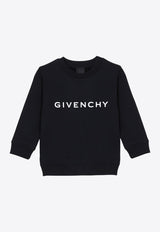 Givenchy Kids Boys Logo Print Sweatshirt Black H30324-BCO/P_GIV-09B