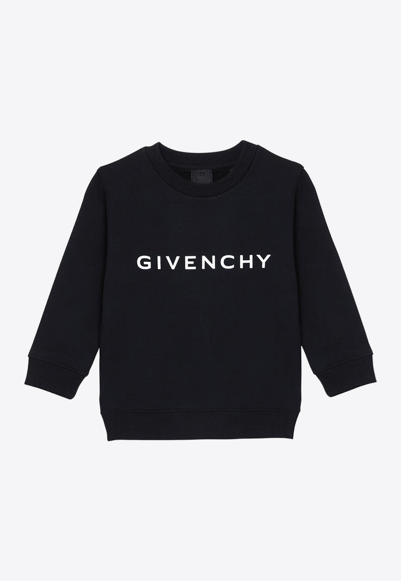 Givenchy Kids Boys Logo Print Sweatshirt Black H30324-BCO/P_GIV-09B