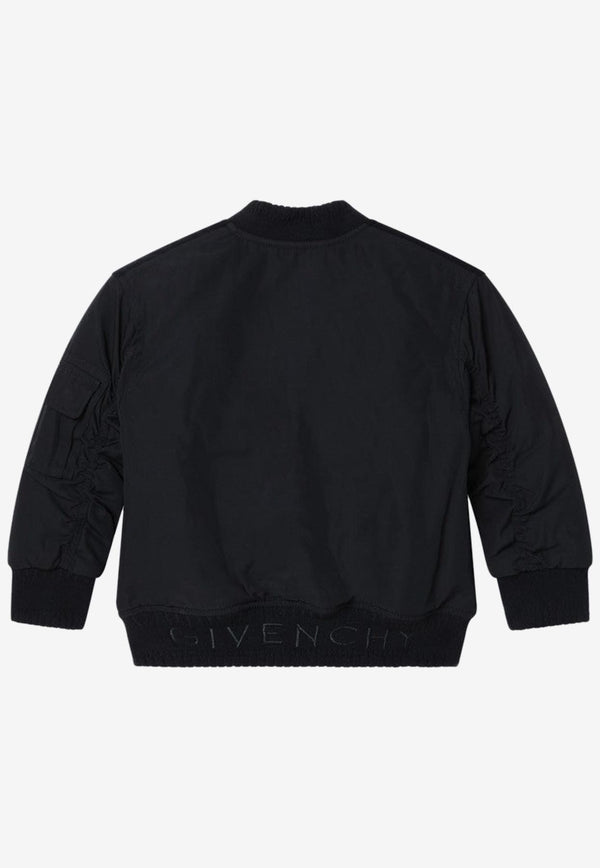 Givenchy Kids Boys 4G Logo Bomber Jacket Black H30362-APL/P_GIV-09B