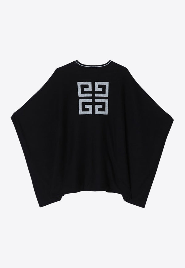 Givenchy Kids Girls Reversible 4G Monogram Poncho Black H30443-ACO/P_GIV-09B