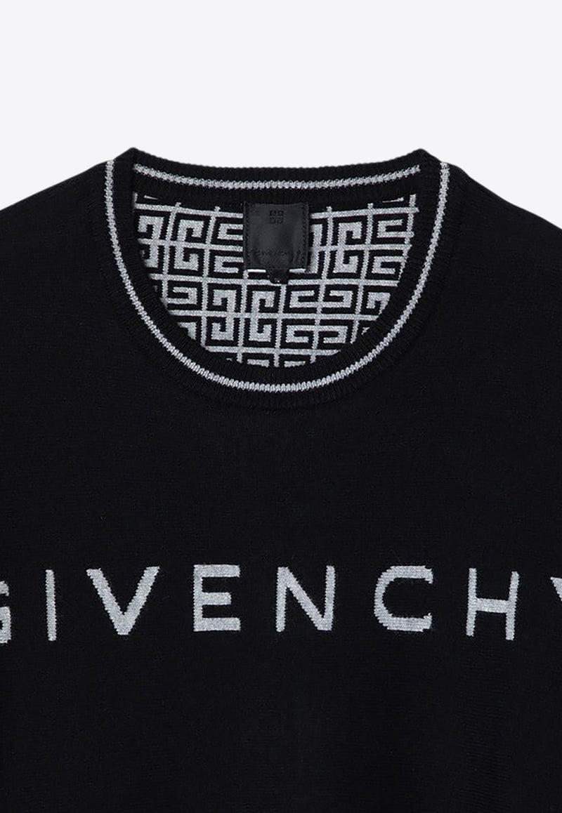 Givenchy Kids Girls Reversible 4G Monogram Poncho Black H30443-ACO/P_GIV-09B