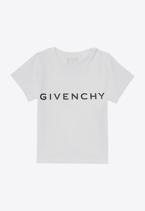 Givenchy Kids Boys Logo Print T-shirt White H30470-BCO/P_GIV-10P