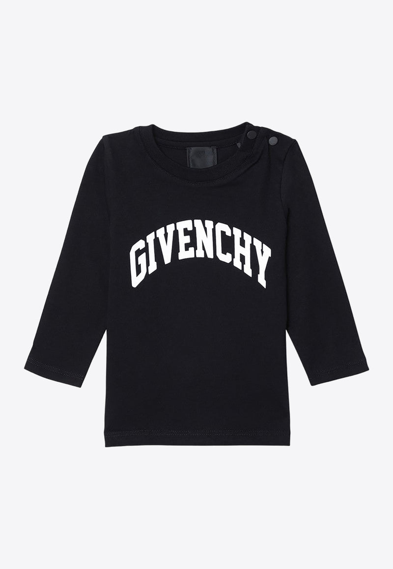 Givenchy Kids Girls Logo Print T-shirt Black H30474-BCO/P_GIV-09B