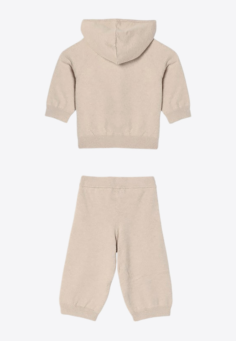 Givenchy Kids Babies 4G Reversible Sweatshirt and Pants Set Cream H30567CO/P_GIV-184